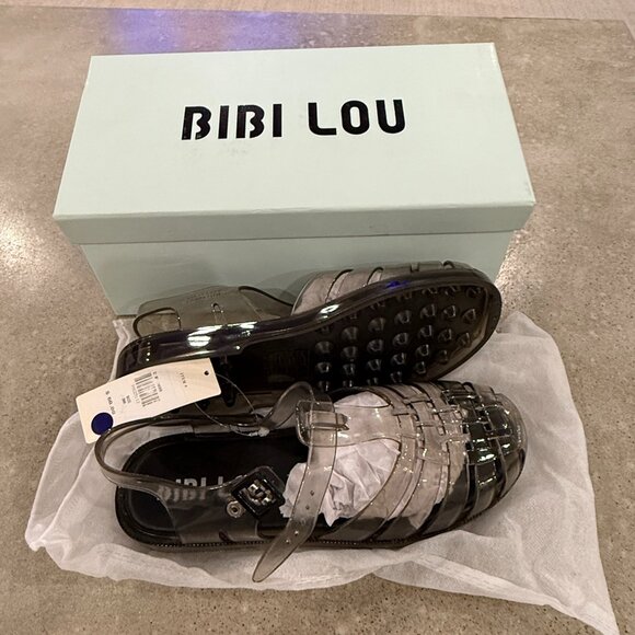 Anthropologie Bibi Lou Jelly Fisherman Sandals New in Box $60 retail - Picture 2 of 2